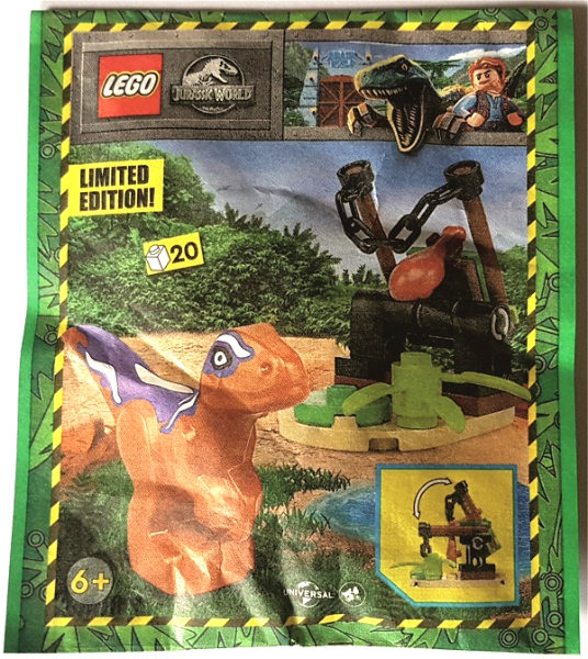 LEGO Jurassic World Raptor and Trap Foil Pack Set 122326
