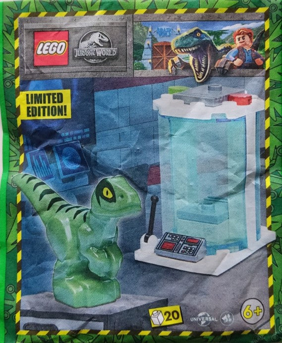 LEGO Jurassic World Raptor with Incubator Foil Pack Set 122327