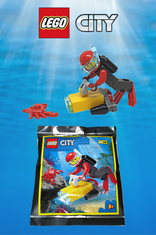 LEGO City Diver and Crab Foil Pack Set 952107