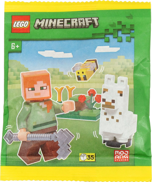 LEGO Minecraft Alex, Baby Llama and Bee Paper Pack Set 662308