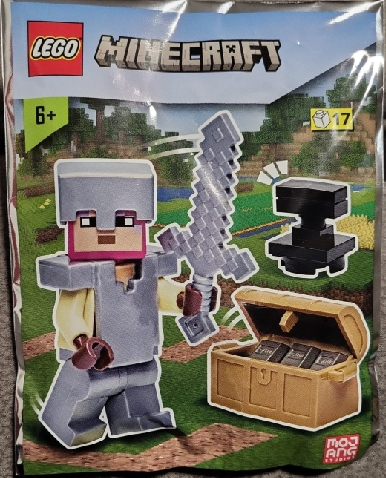 LEGO Minecraft Knight with Chest Armor and Anvil Foil Pack Set 662309