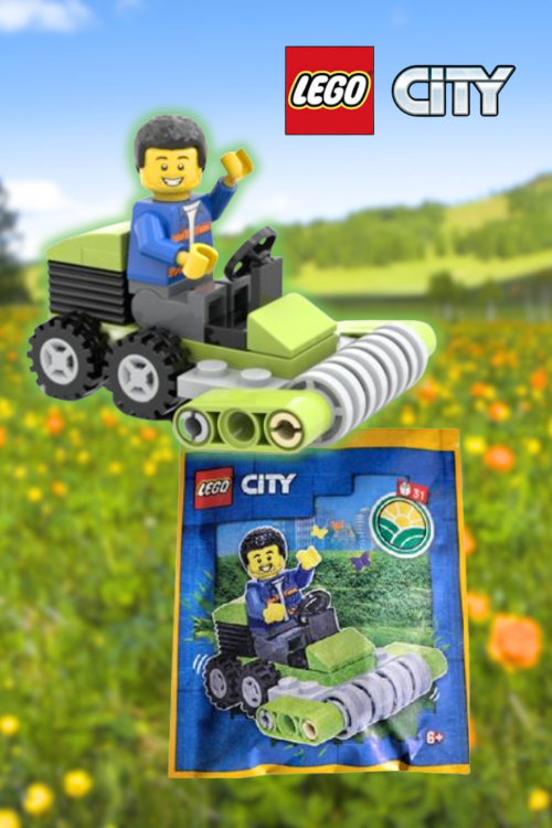 Lego ride on lawn mower sales