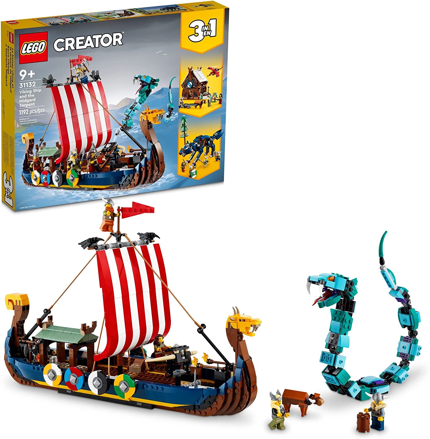 LEGO Creator Viking Ship and the Midgard Serpent Set 31132