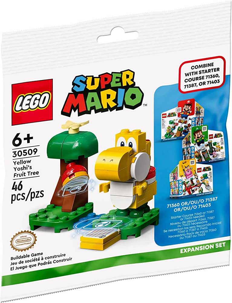 LEGO Super Mario Yellow Yoshi Fruit Tree Polybag Set 30509