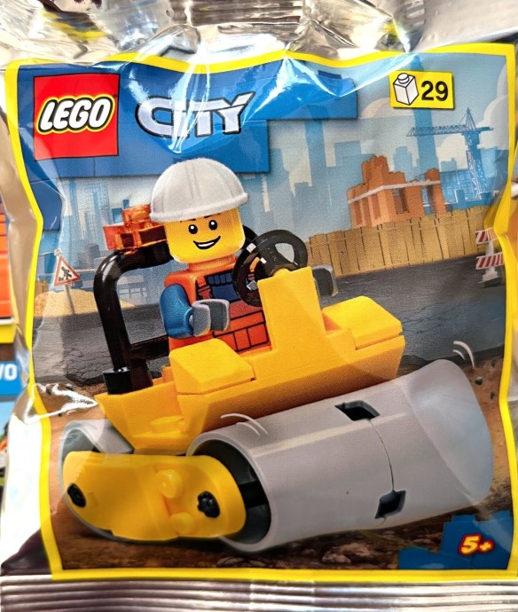 LEGO City Worker with Road Roller Foil Pack Set 952210