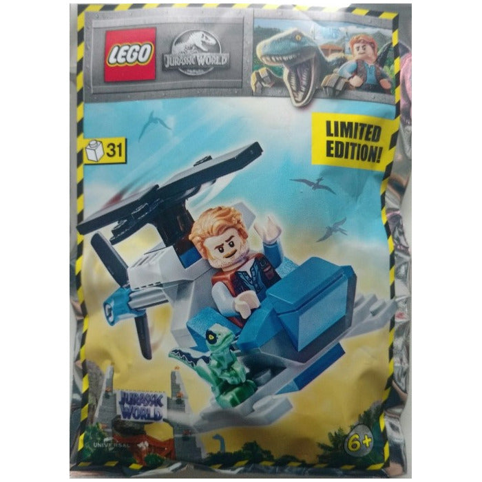 LEGO Jurassic World Owen with Helicopter Foil Pack Set 122113